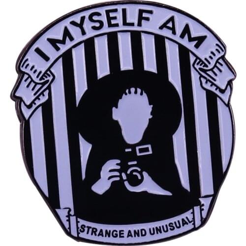 My whole life is a dark room enamel pin I myself am strange & unusual badge pin Halloween Goth horror jewelry