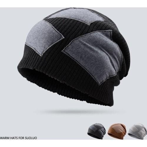 2021 new Winter Comfortable Thick Beanie Unisex Fleece Lining Ski Skull Hat Elastic Warm Lazy Soft Warm Knitted Hats