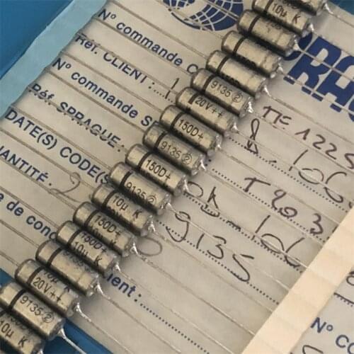 Original new 100% 150D series 10UF20VDC 106K axial audio tantalum capacitor (Inductor)