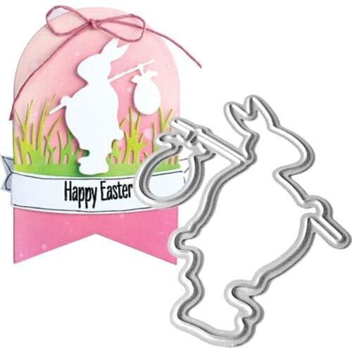 Easter Bunny Bag Metal Cutting Dies Stencil Scrapbooking DIY Album Stamp Paper