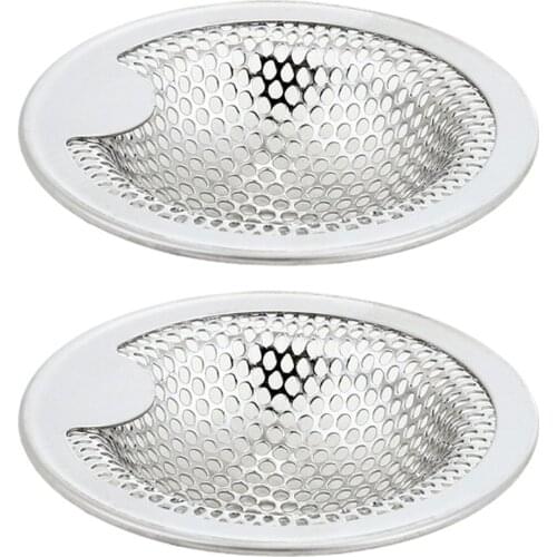 Sturdy Kitchen Sink Stainless Steel Strainer Bathroom Floor Drain Stainless Steel Sink Sewer Silver Strainer