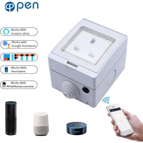 Tuya(Smart Life) Wifi remote waterproof socket compatiable with alexa and google home for samrt home
