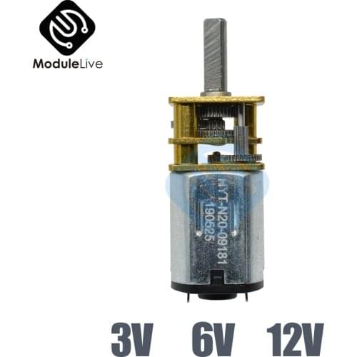 GA12-N20 DC 3V 6V 12V 30 40 100 200 1000 2000RPM N20 Micro Speed Gear Motor Reduction Gear Motors With Metal Gearbox Wheel Diy
