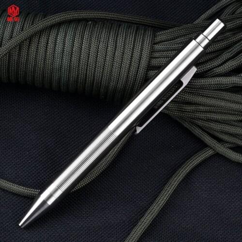1PC Titanium Alloy Tactical Pen School Supplies Portable Self-Defense Tool Multifunctional Glass Breaker Business Office Gel Pen