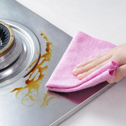 Practical Household Super Absorbent Microfiber Kitchen Washing Dish Bowl Cloth Clean Hand Towel Kitchen Dishcloth