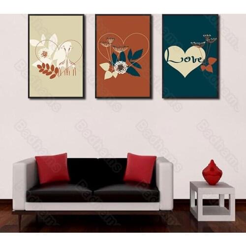 Modern Decoration Home Abstract Painted Lotus Sofa Background Wall Bedroom Dining Hall Corridor Porch Hanging Painting