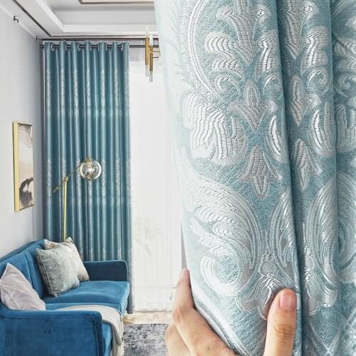 Modern simple European style curtain diamond linen high quality jacquard curtains for Living Room Bedroom New Finished curtains
