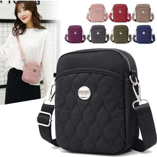 Womens Fashion Shoulder Bag Oxford Metail Handbag for female Messenger Cross Body Bag Purse Multifunction Multi-layer Handbag