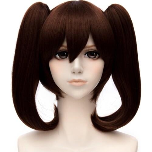 The Seven Deadly Sins Diane Wigs Brown Double Removable Clip Ponytails Heat Resistant Synthetic Hair Cosplay Wigs + Wig Cap