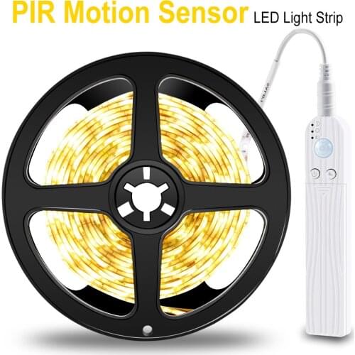 Hand Sweep Smart Auto ON/OFF LED Cabinet lights PIR Motion Sensor LED Strip Lamp 1M 2M 3M Kitchen Bedroom Decoration Night lamp