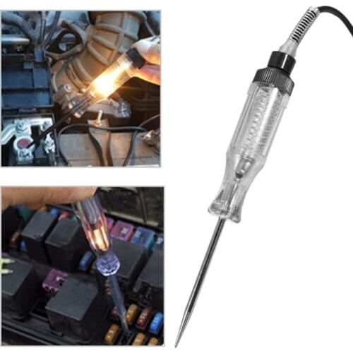 Universal 6V/12V DC Car Voltage Circuit Tester Systems Long Probe Continuity Test Light Motorcycle Car Accessories Repair Tools