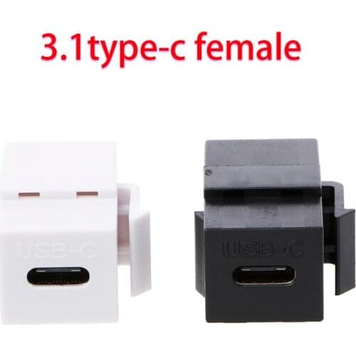 USB 3.1 Type C Female To Female Connector Jack Wall Socket Panel Mount Adapter 32CB