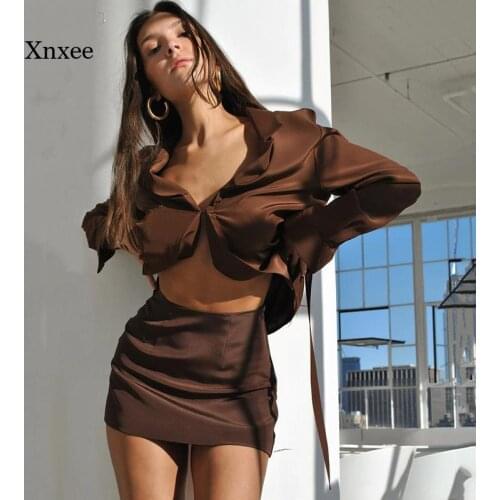 2021 Autumn Two-Piece Female Skirt Elegant Long-Sleeved Blazer and Mini Skirt Casual Outing Suit