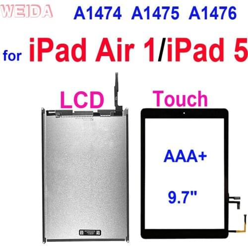AAA+ 9.7" iPad 5 LCD for iPad Air 1 LCD A1474 A1475 A1476 LCD Display Touch Screen Digitizer for iPad air iPad5 LCD Replacement