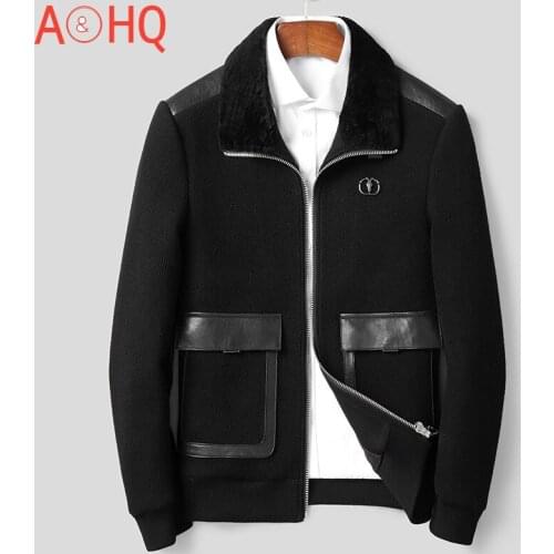 Winter Jacket Men Clothing Autumn and Winter Jackets Thick Clothes Warm Fashion Real Wool Fur Coats Hommes Veste LXR994