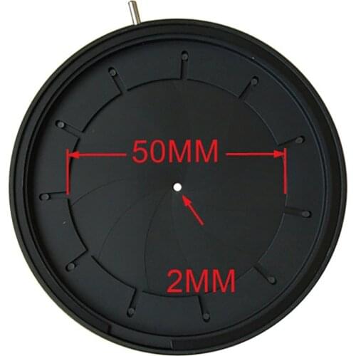 1 PC Adjustable 2-50mm Mechanical Iris Diaphragm Aperture for Microscope Camera Adapter Monitor Condenser
