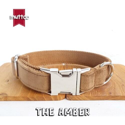 10pcs/lot MUTTCO adjustable dog collar THE AMBER flexible leash set for pets security training 5 sizes UDC079