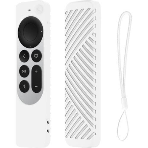 2021 Anti-Lost Protective Case For Apple TV 4K Remote Anti-Slip Silicone Shockproof Cover Cases For Apple TV 4K Remote Control