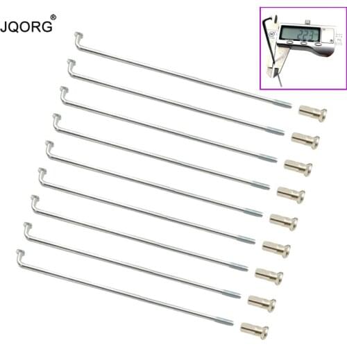 38 Pieces A Lot 13 G Diameter 2.23 mm Sliver Color J-bend 45# Steel Material Equal Diameter Electric Bike Spokes With Brass CAP