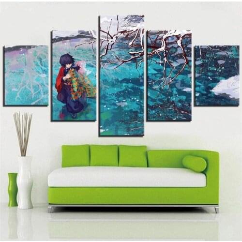 5 Piece Wall Art Canvas Anime Manga Prints Vampire Killer Mito Figure Posters And Pictures Modern Wall Decoration Paintings