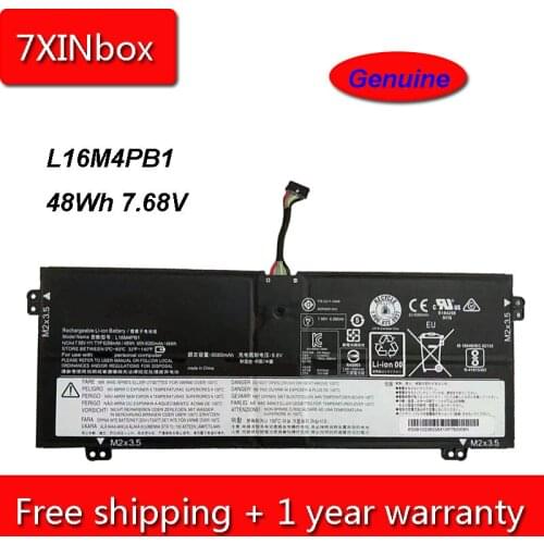 7XINbox 48Wh 6286mAh 7.68V Genuine L16C4PB1 L16L4PB1 L16M4PB1 Laptop Battery For Lenovo Yoga 720-13IKB 730-13IKB 5B10M52739