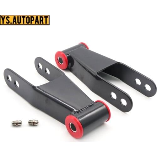 Car 2" Rear Drop Shackles Kit 410520 Fit For Chevy Chevrolet Silverado GMC Sierra 1500 2500 Truck 2WD 4WD 1988-2018 33037