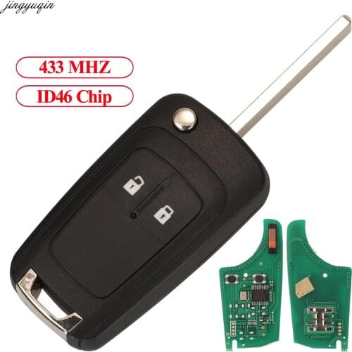 Jingyuqin Remote Control Car Key 433MHZ ID46 PCF7941A For Opel Vauxhall Astra H Corsa D Meriva B Vectra C G4-AM433TX 2BTNS Fob