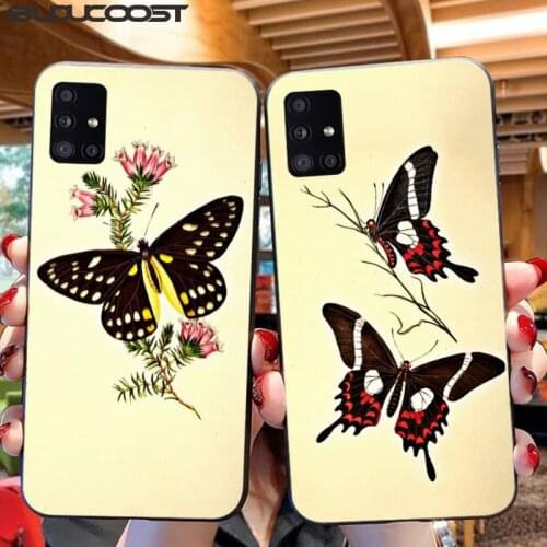 Pretty Butterfly Pattern Phone Case For Samsung A10 20 30 40 50 70 10S 20S 2 Core C8 A30S A50S A7 8 9 2018 STAR