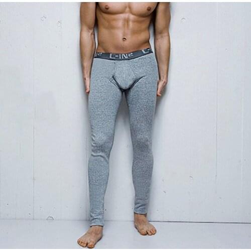 C-IN2 long pants mens cotton double-sided comfort one-piece close-fitting warm leggings