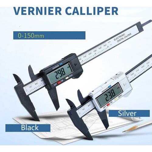 0-150mm 0-100mm Electronic Digital Vernier Caliper Carbon Fiber Vernier Caliper Gauge Micrometer Hand Measuring Tool Hand Tool