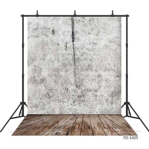 Grunge Old Brick Wall Wood Floor Backdrop Decor Baby Shower Children Portrait Pet Food Photography Background Photo Studio Props