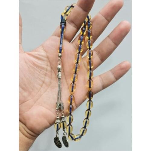 Islamic Tasbih Muslim Rosary Beads 33 Prayer Rosary For Men Bracelet For Men Accessory amber oltu amber stone Handmade Turkey
