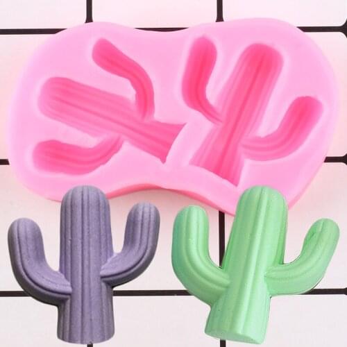Cactus Succulent Plaster Aromatherapy Biscuits Candle Silicone Mold DIY Fondant Cake Decorating Tools Candy Clay Chocolate Molds