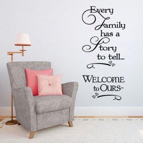 Every Family Has A Story Wall Decal For Living Room Lettering Sticker Home Decor Wall Decals For Baby Nursery Room Art Mural 155
