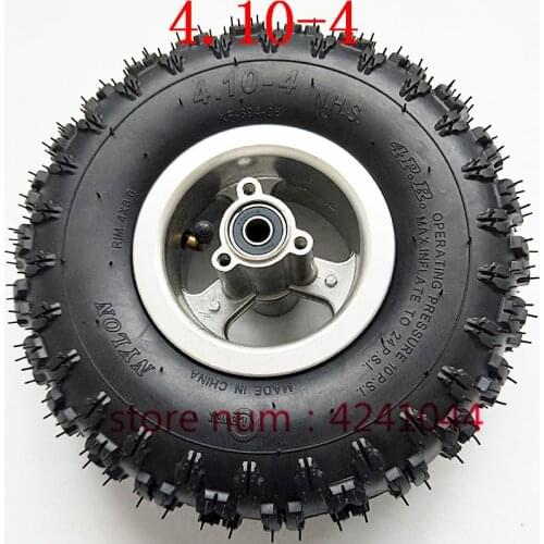 4.10-4 tires wheel 4.10-4 inch ultra-wearable tyre &inner tube & hub rims for electric tricycle scooter 4 wheeled vehicle ATV