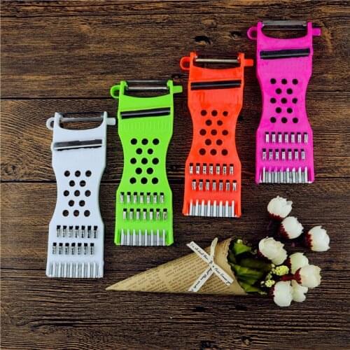 Five-in-one peeler kitchen krolling knife Melon and fruit planer garlic foam square wire vegetable planing radish shaving