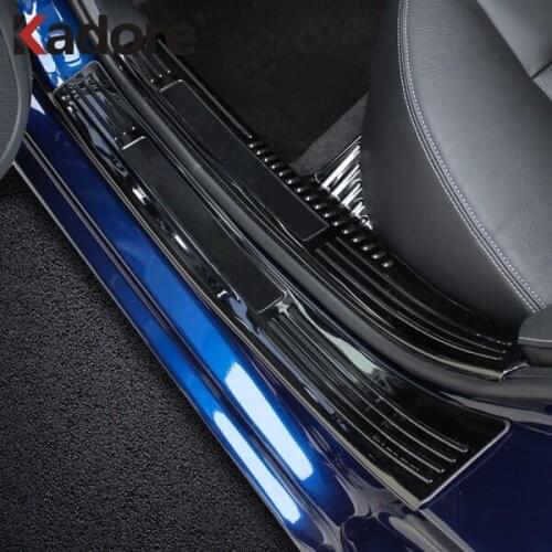 For Nissan Altima 2019 2020 Stainless Steel Rear Bumper Protector Trim Door Sill Scuff Cover Plate Car Accessories Sticker