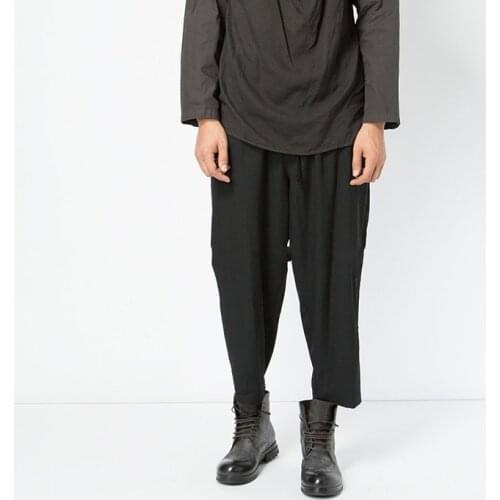 New mens clothing Hair Stylist GD Fashion handmade elasticity waist casual Pants plus size costumes