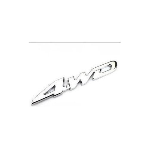 New Car stickers Metal Chrome 4WD Displacement Emblem Badge All Wheel Drive Car styling decals for Toyota VW and so on dz
