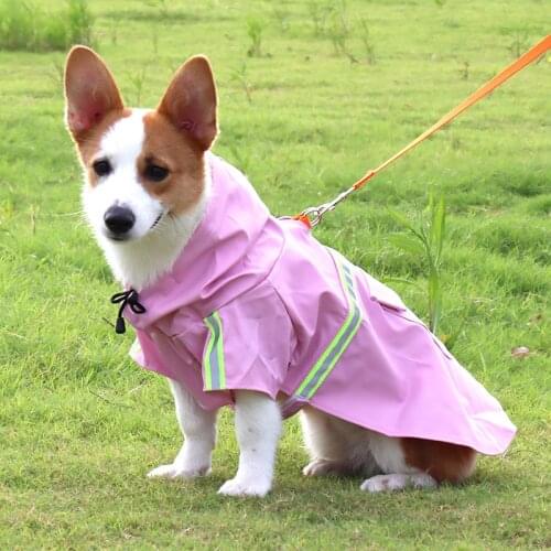 New Pet Dog Raincoat For Small Medium Dogs Pets Rain Clothes Waterproof Jacket For French Bulldog Pet Reflective Raincoat S-5XL