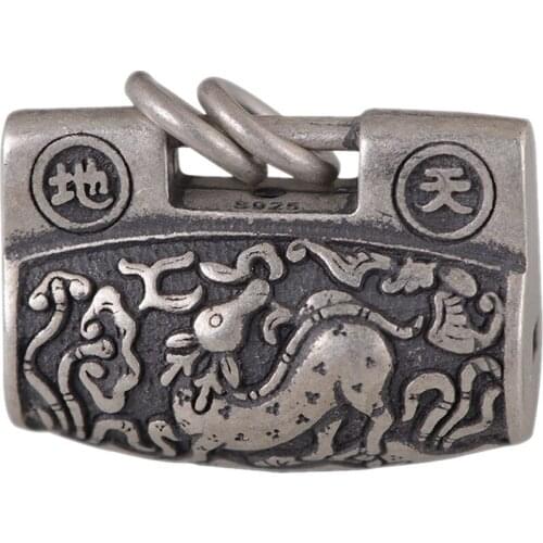 BOCAI New pure S925 silver woman pendant with retro craftsmanship peony flower bell pendant diy braided rope bead string pendant