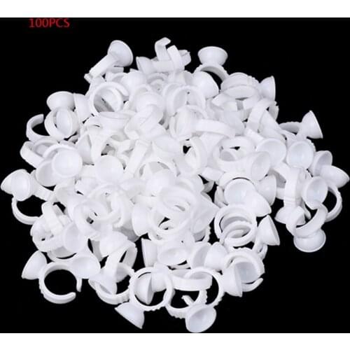 100Pcs Disposable Permanent Makeup Ring No Divider Tattoo Ink Pigment Holder Cup