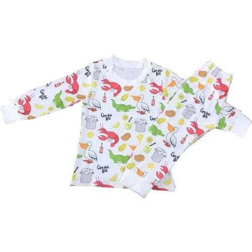 Fall dinosaur print Long Sleeve with pant boy pajamas set