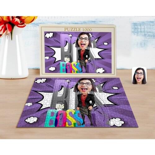 Personalized Women 'S Big Boss Caricature of 1000 Piece Professional Puzzle-1
