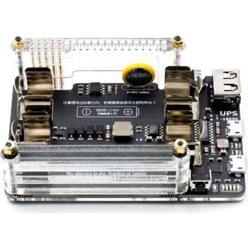 Raspberry Pi Ups Power Supply Expansion Board with Rtc Metering 5V Output Serial Port Function for Raspberry Pi 4B 3B+3B