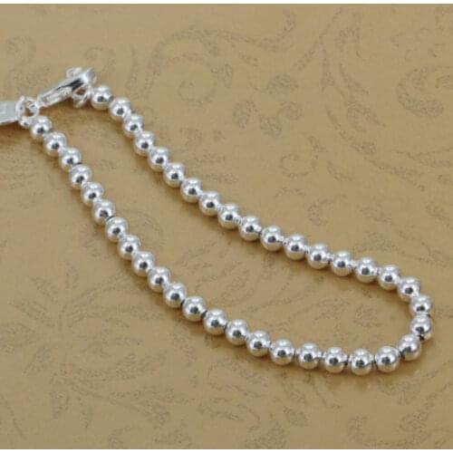Girls Gift Bracelet Ball Bead 4mm Shiny 8"l Stone Streche Bracelet Elastic Cord Pulserase Jewelry Beads Lovers Gift