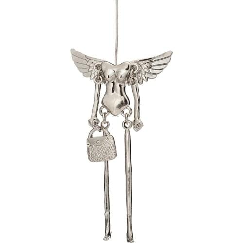 Angle Wing Jewelry Findings Cute Figure Doll Pendants Fashion DIY Jewelry Making Gold Silver Metal Bijoux Charms Accessories
