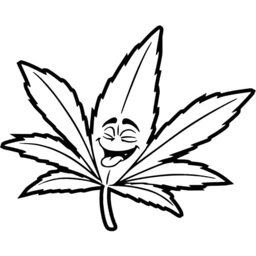 Pot Leaf Decal Wall Car Marjua Weed Canabs Rasta Decor Hippie Sticker