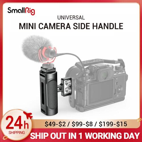 SmallRig Mini Camera Side Handle with Two 1/4”-20 Screws and strap eyelet for mirrorless/ digital camera /small cameras 2916