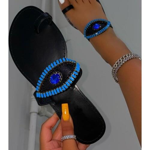 Women Crystal Slippers Woman Rhinestone Flip Flops Summer Slides Fashion Beach Flats Womens Shoes Ladies Footwear Big Size